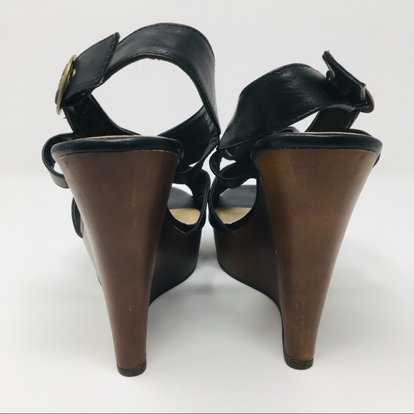 Soda Platform Wedge Strappy Open Toe Sandal 10 10M - Picture 5 of 7